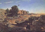Jean Baptiste Camille  Corot Agar dans le desert (mk11) France oil painting reproduction